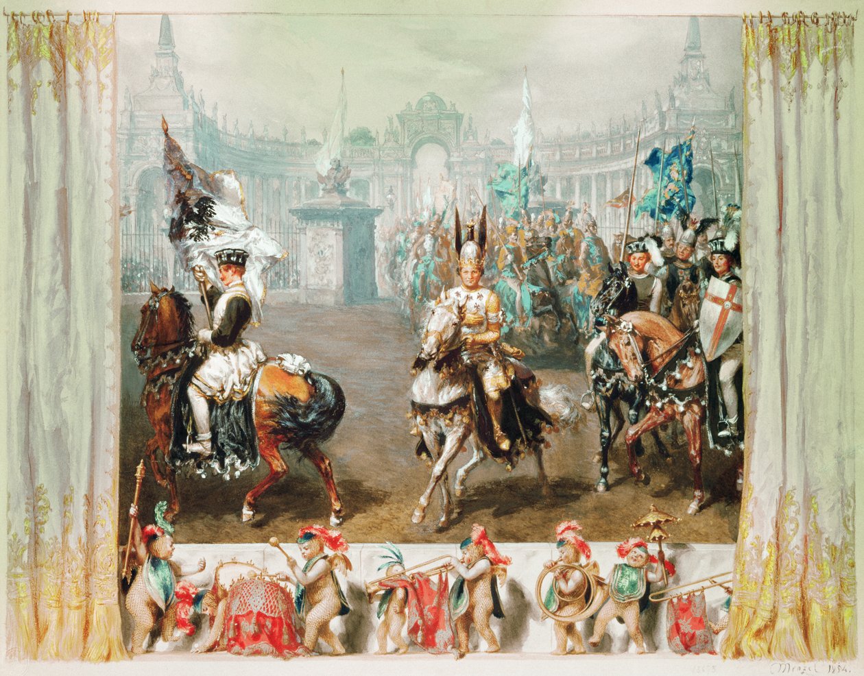 Torneo de caballeros, 1854 de Adolph Menzel