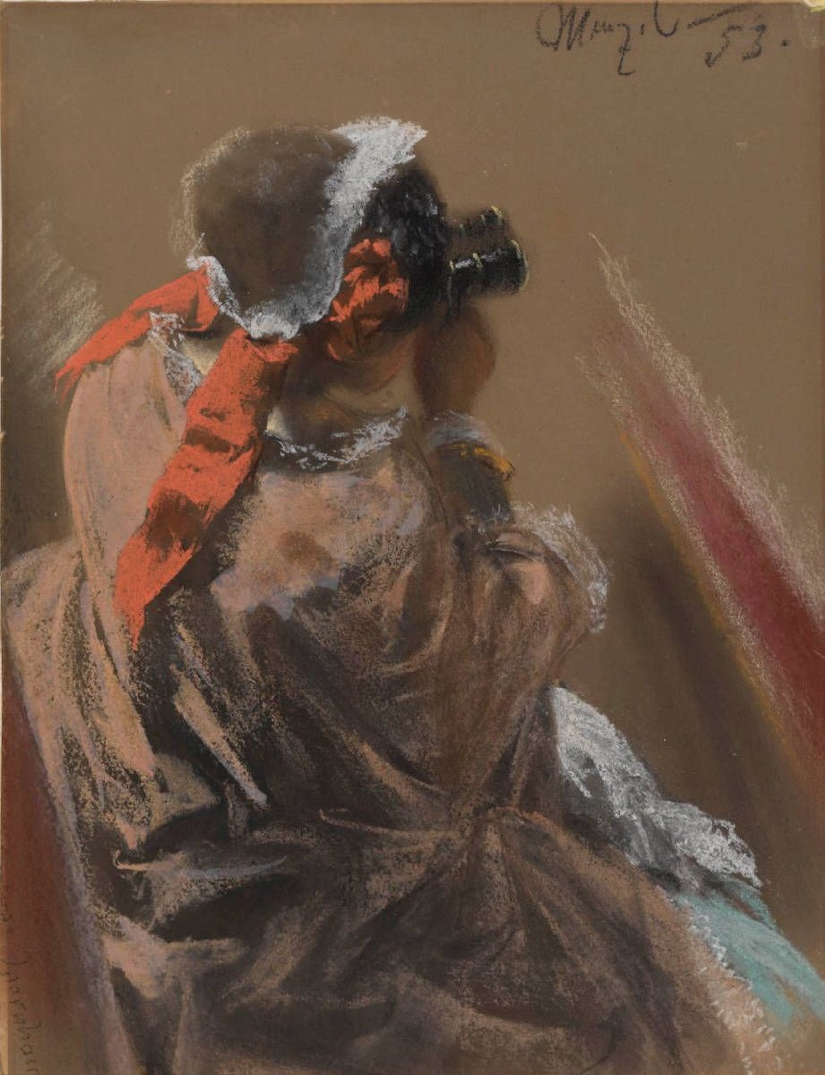 Estudio de baile de ópera de Adolph Menzel