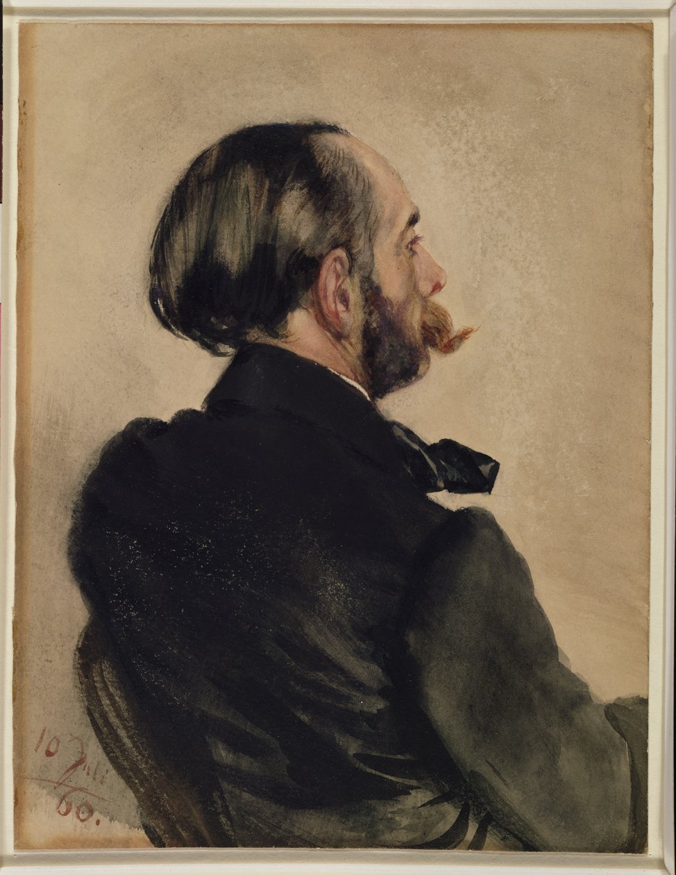 Richard, el hermano del artista, 1860 de Adolph Menzel