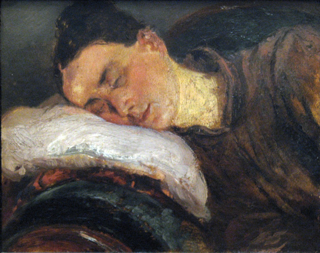 Mujer durmiendo de Adolph Menzel