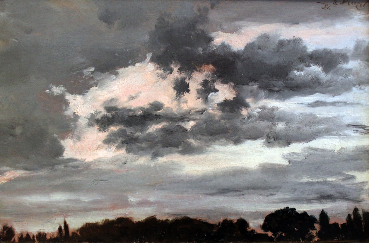 Estudio de nubes de Adolph Menzel