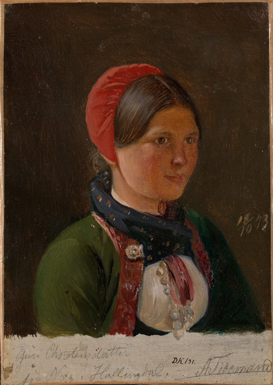 Chica de Hallingdal de Adolph Tidemand