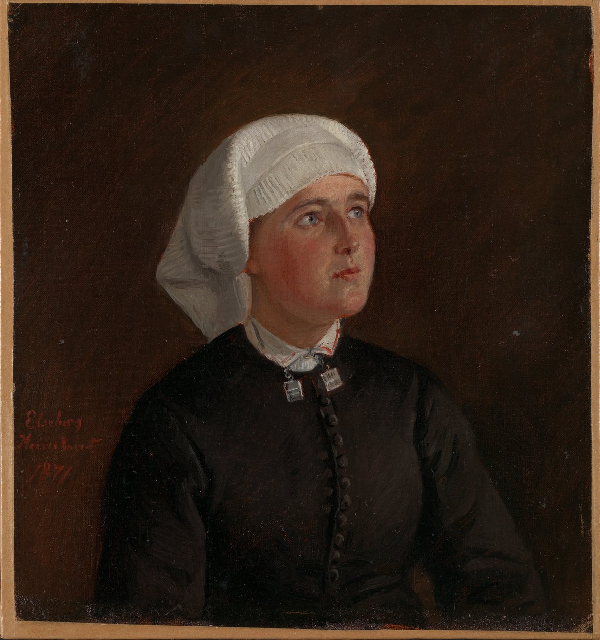 Retrato de Elseberg Herrestvedt de Adolph Tidemand