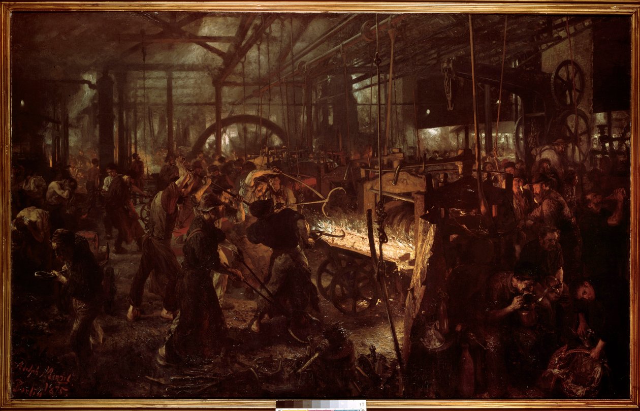Metalurgia: El laminador, trabajo en la forja de Adolph Menzel