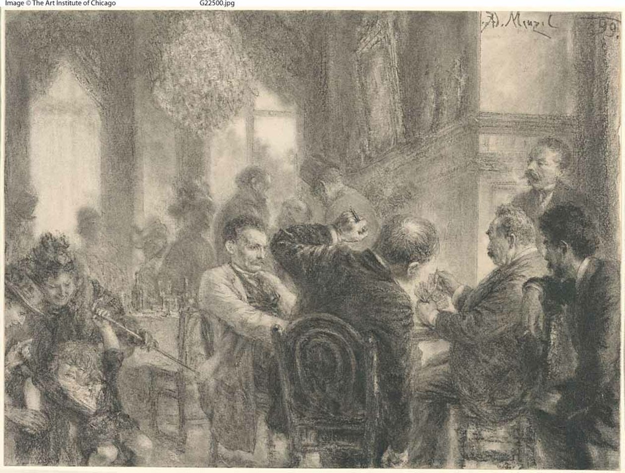 El juego de cartas de Adolph Menzel