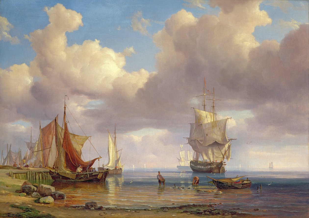 Mar en calma de Adolph Friedrich Vollmer