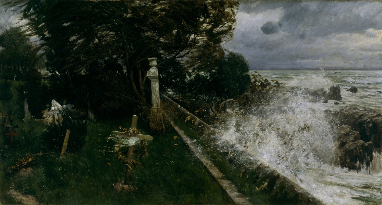 Cementerio junto al mar de Adolf Hiremy Hirschl