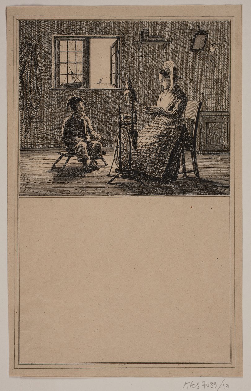 Madre e hijo. Nº 18 en Chr. Winther y M. Rørbye, "25 Imágenes para niños pequeños" de Johan Adolph Kittendorff