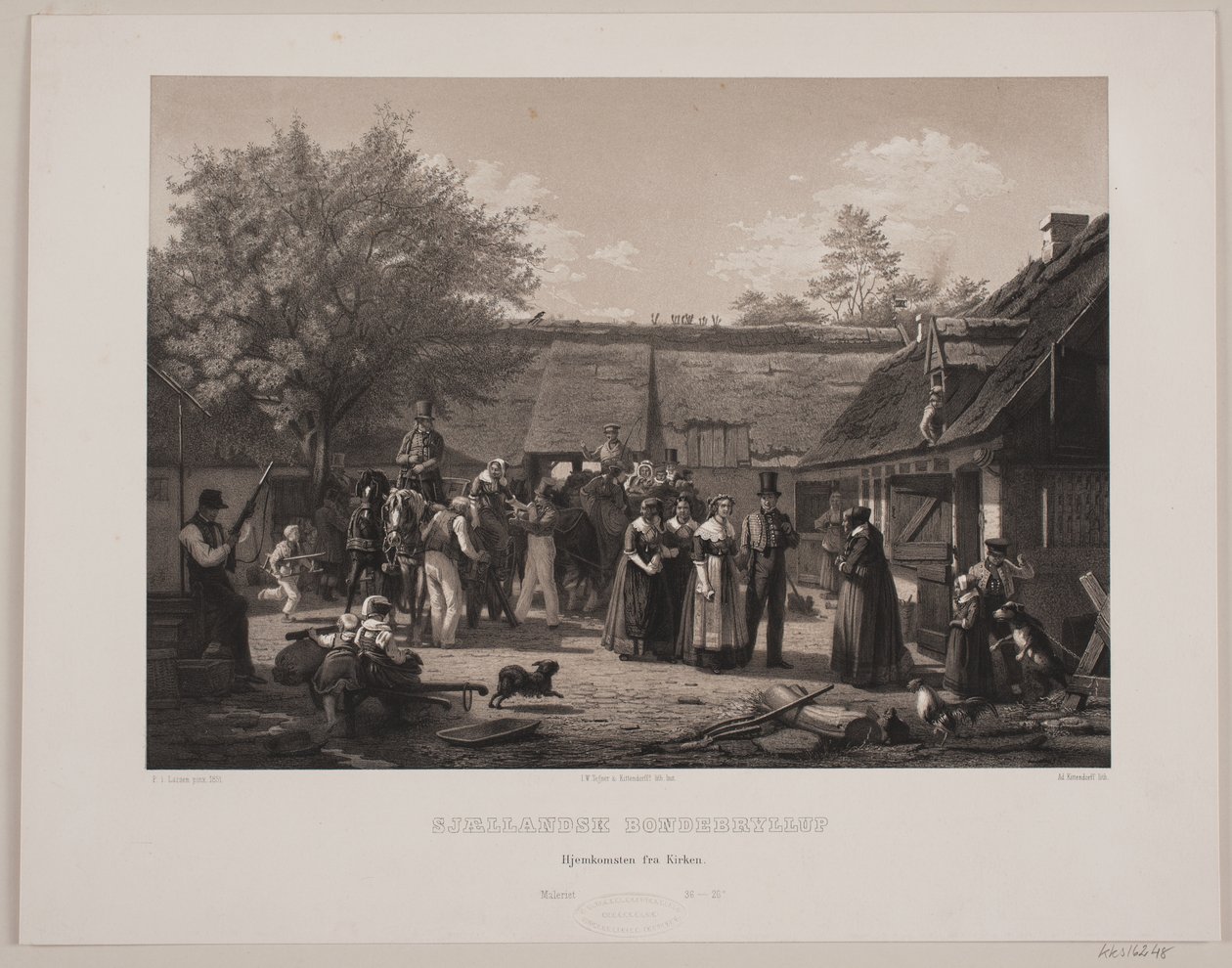 Boda campesina de Selandia de Johan Adolph Kittendorff