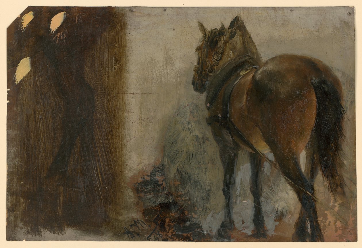 Caballo enjaezado de Adolph Menzel