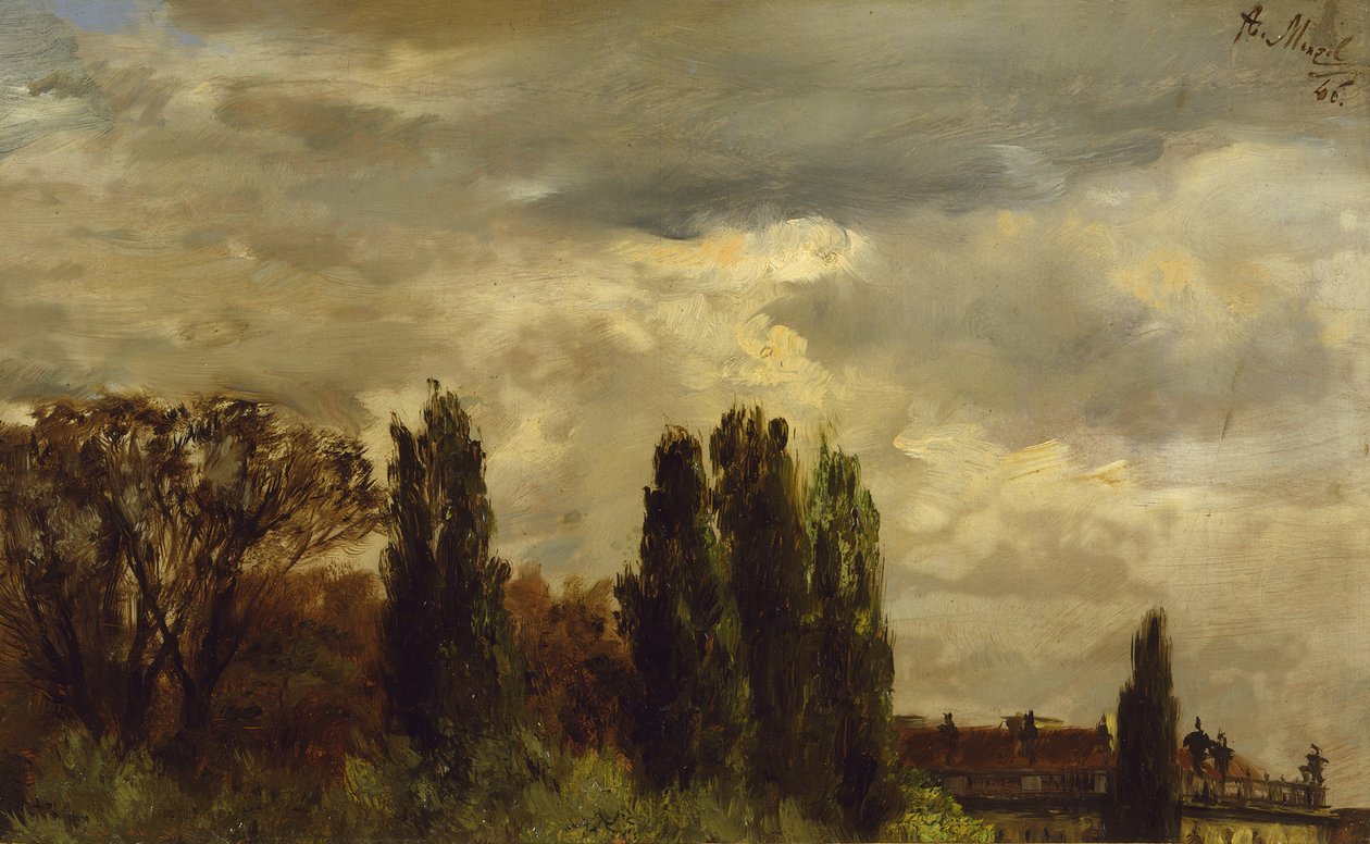 Vista del parque del príncipe Alberto de Adolph Menzel