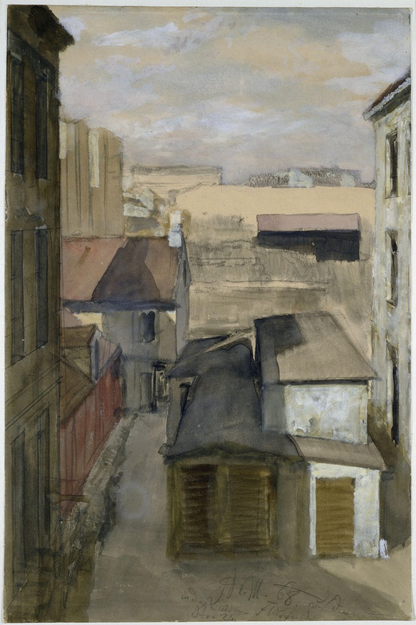 Vista desde la ventana de la calle Luisenstraße, 24 de Adolph Menzel