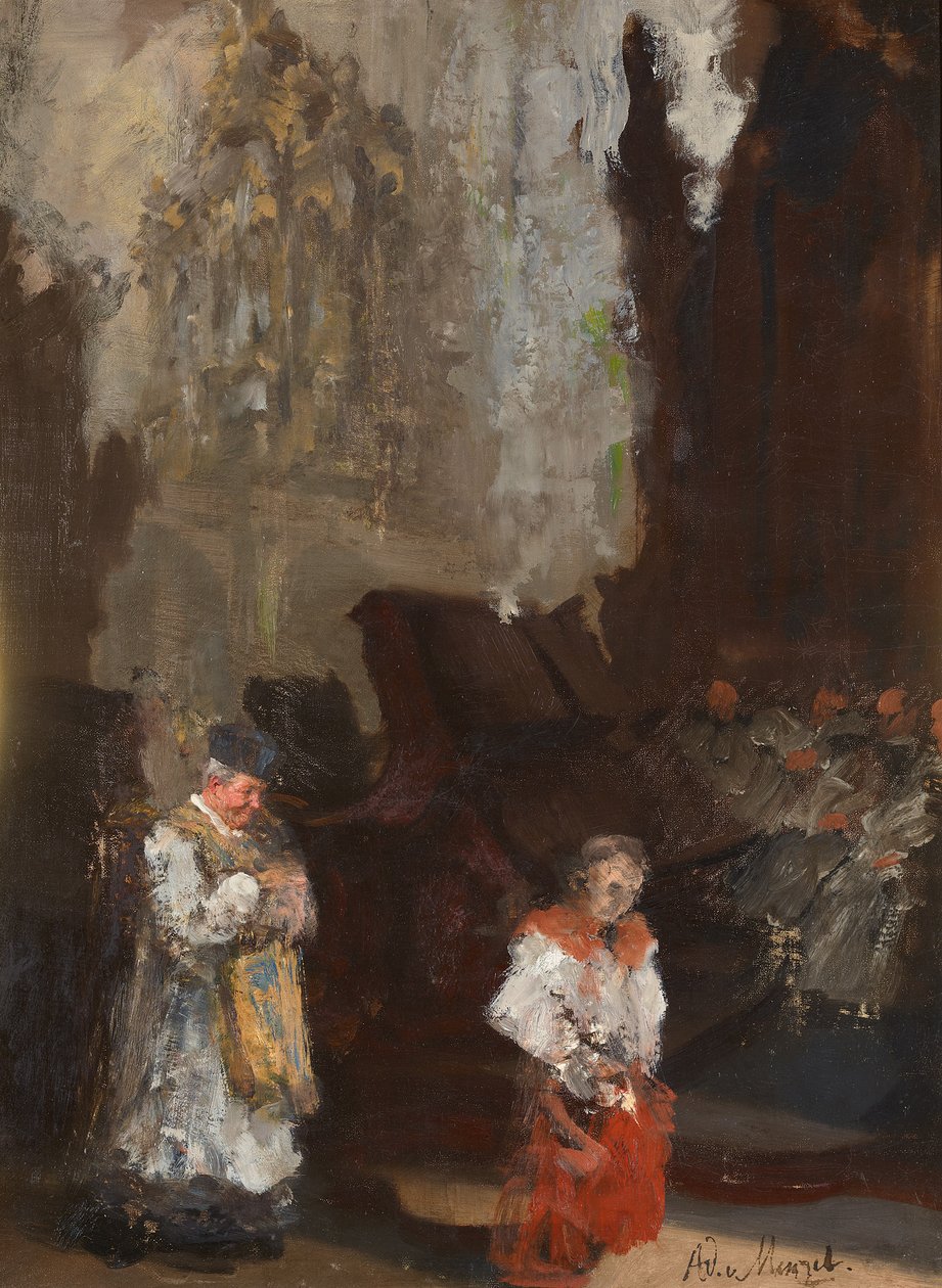 Sillería del coro de la catedral de Maguncia. Inacabado de Adolph Menzel