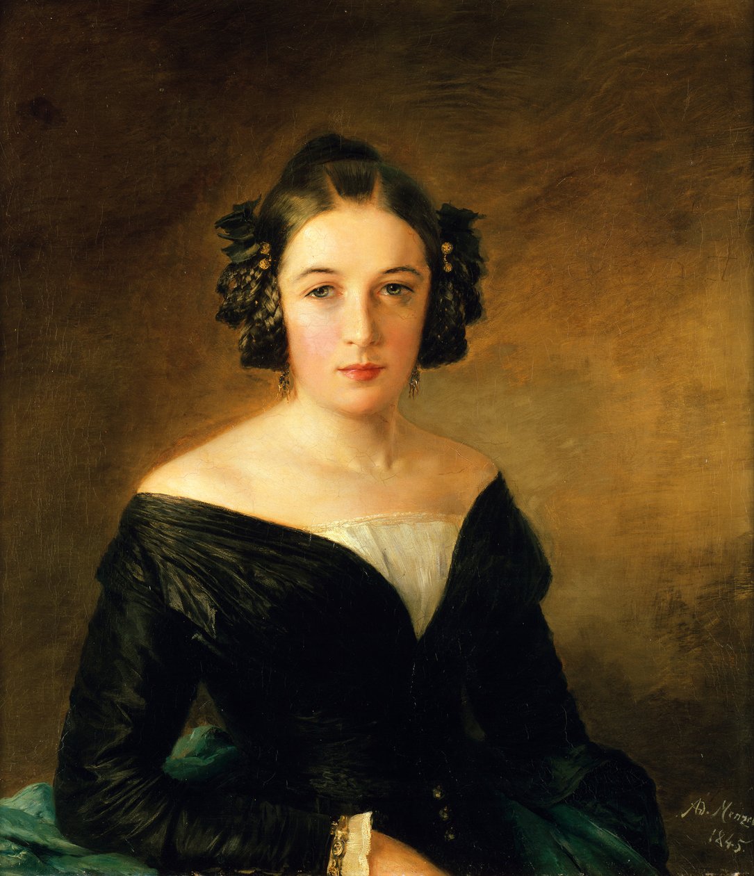 Retrato de dama de Adolph Menzel