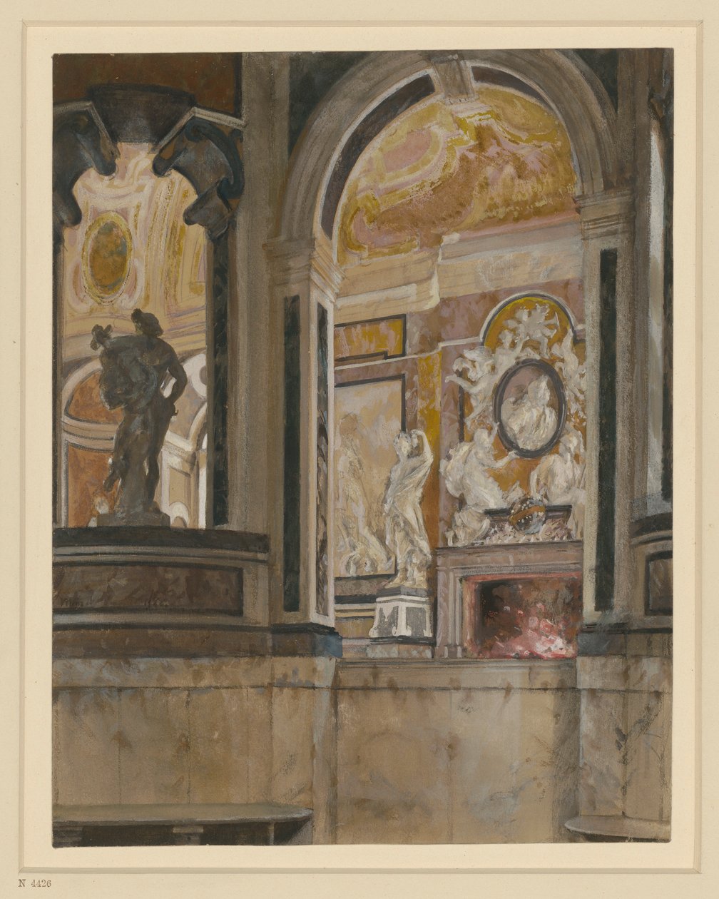 El baño de mármol de Kassel de Adolph Menzel