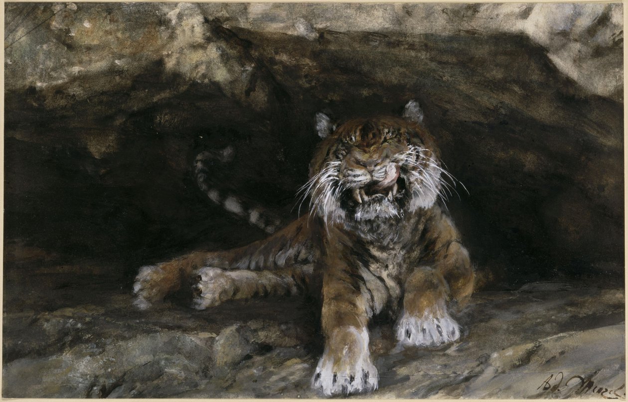 El tigre. Del «Álbum infantil» de Adolph Menzel