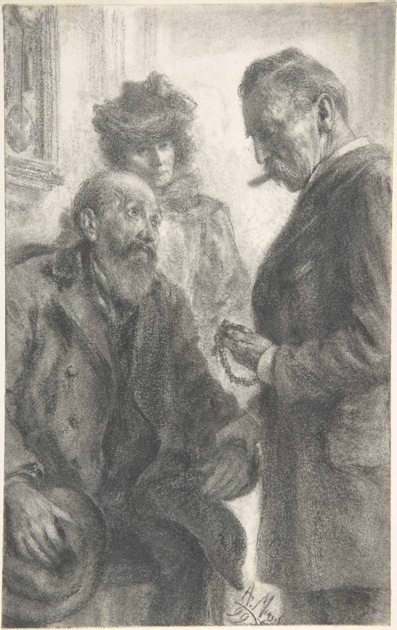 El médico y el paciente de Adolph Menzel
