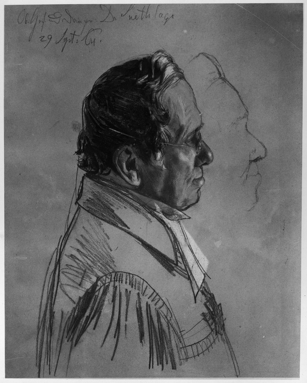 Dr. Karl Wilhelm Moritz Snethlage. Estudio para la pintura «Coronación de Guillermo I en Königsberg» de Adolph Menzel