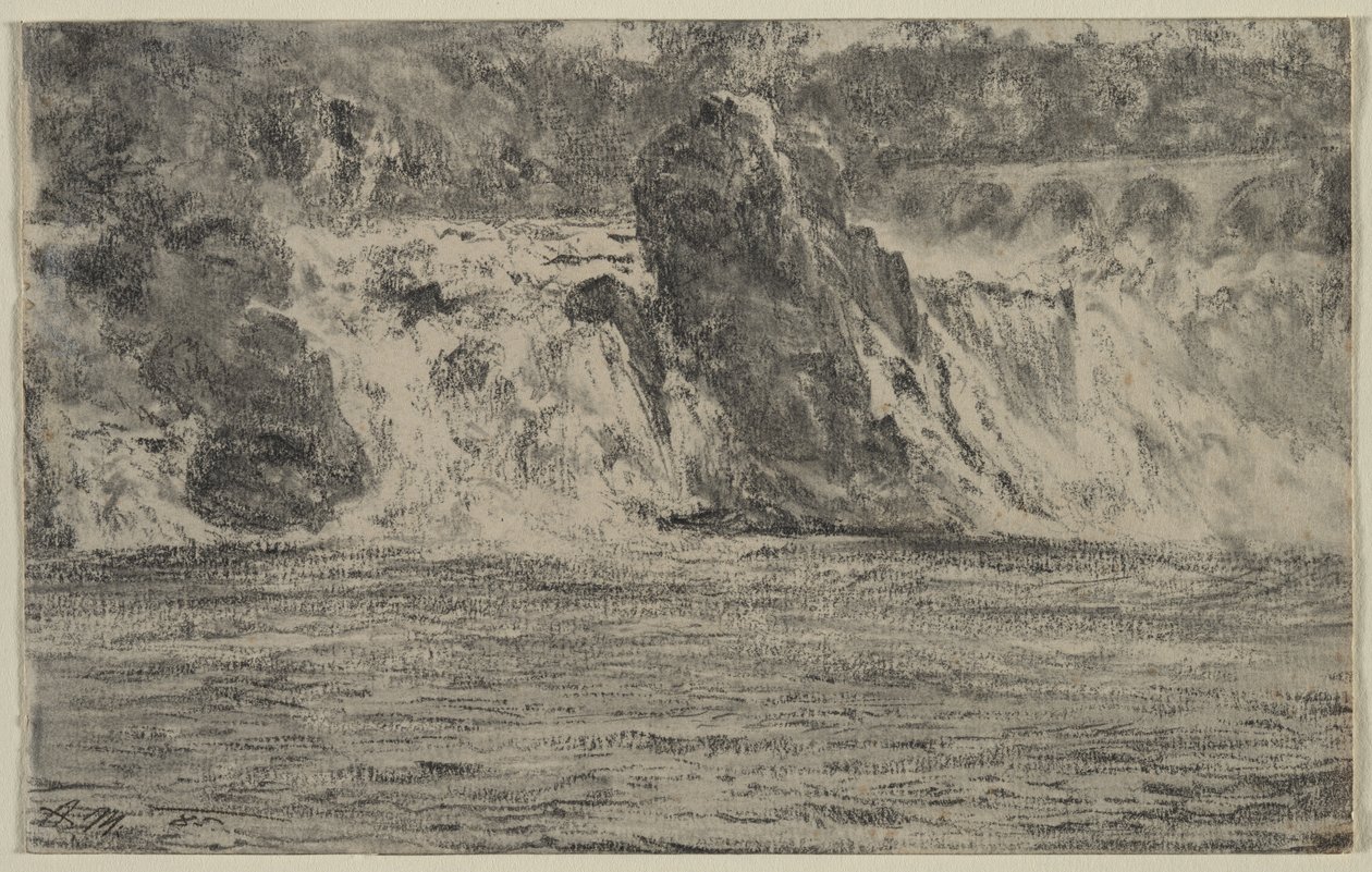 Cataratas del Rin en Schaffhausen Rheinfall von Schaffhausen, 1885 de Adolph Menzel