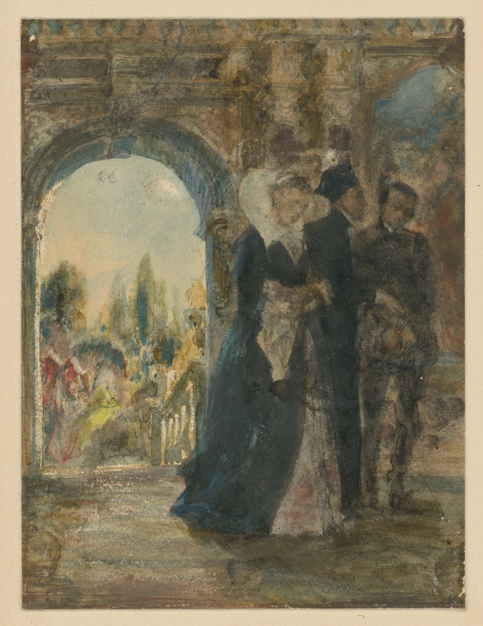Consejo de familia. Estudio de Adolph Menzel