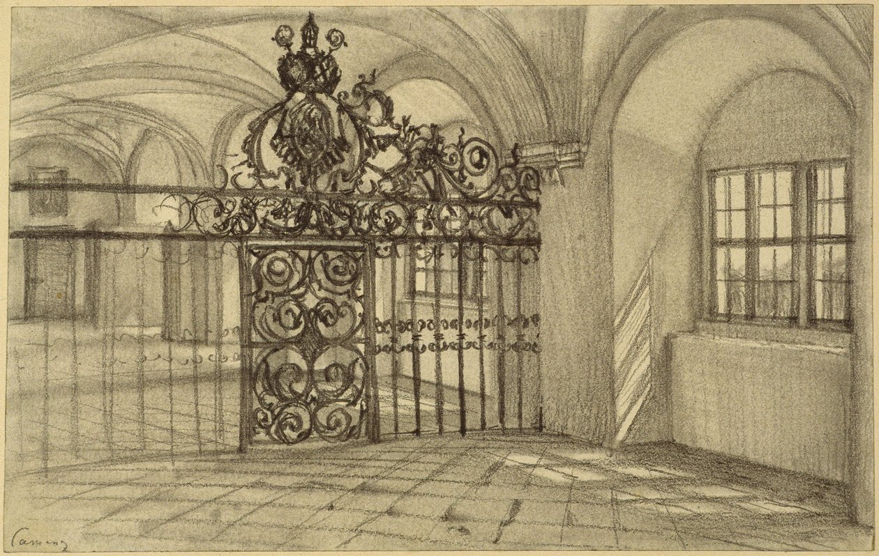 Nave abovedada del monasterio de Kamenz de Adolph Menzel