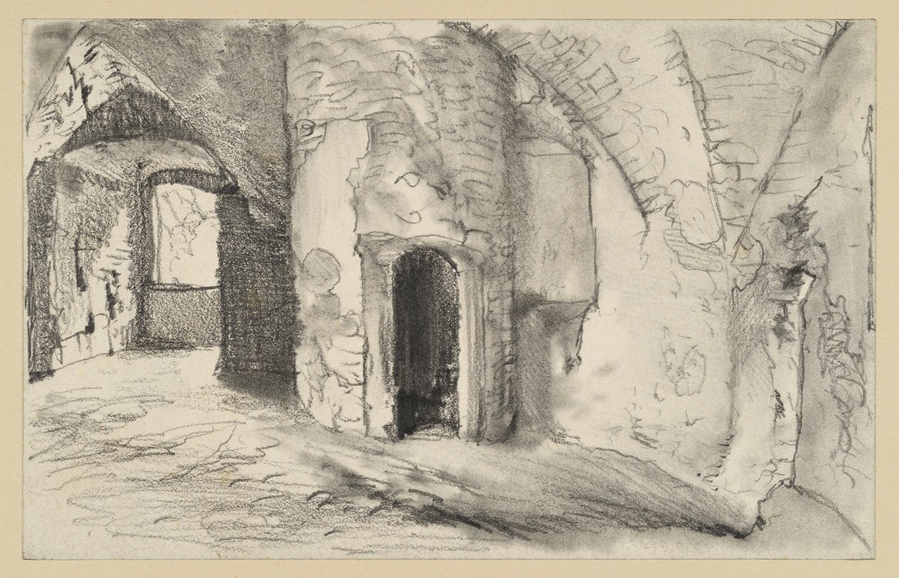 Sala abovedada con acceso a la torre redonda de Adolph Menzel