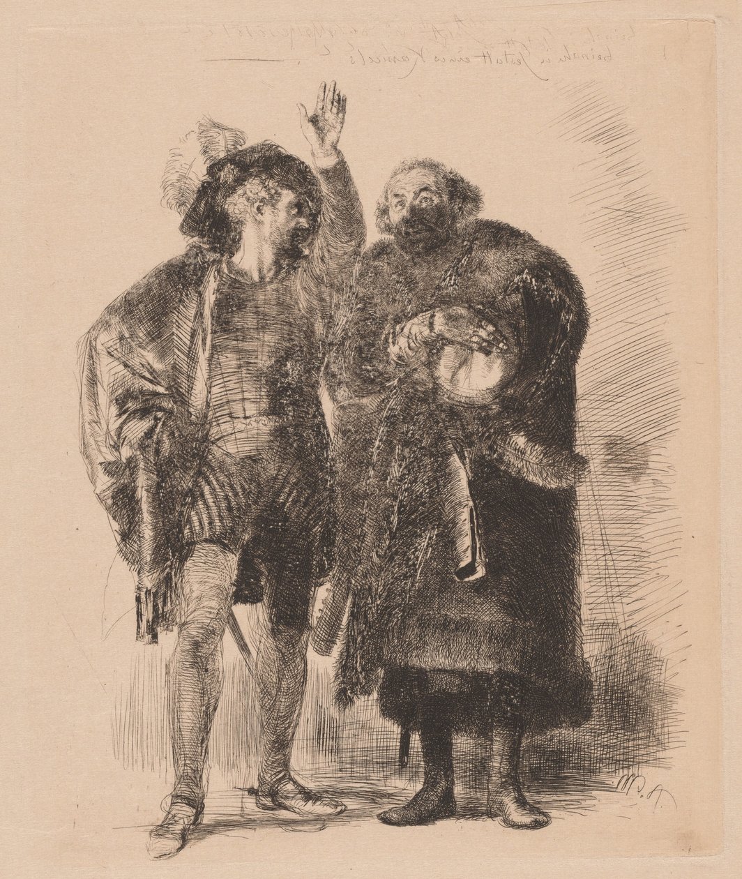 Hamlet y Polonio de Adolph Menzel