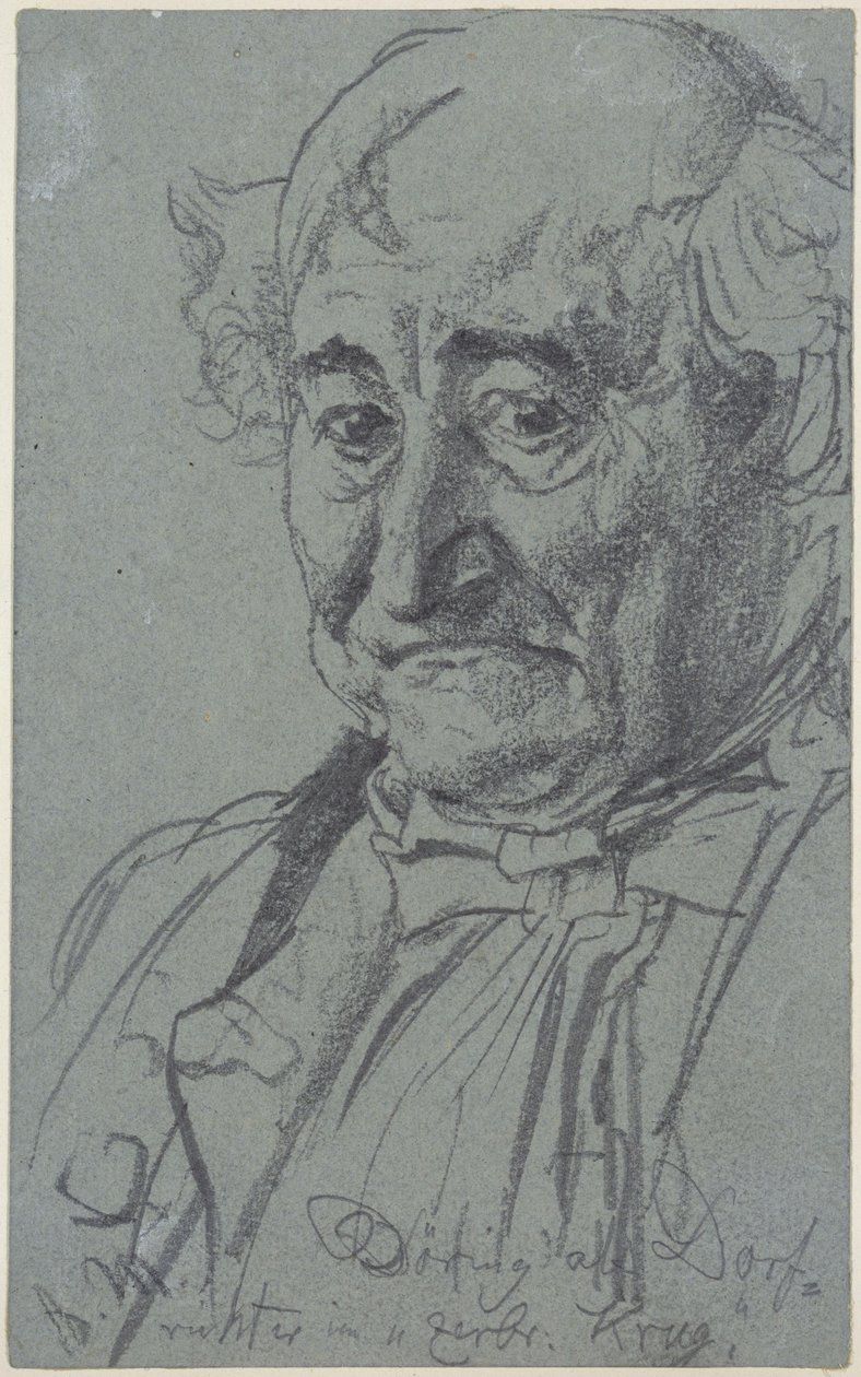 Heinrich von Kleist, «La jarra rota»: el actor Theodor Döring en el papel del juez del pueblo Adam de Adolph Menzel