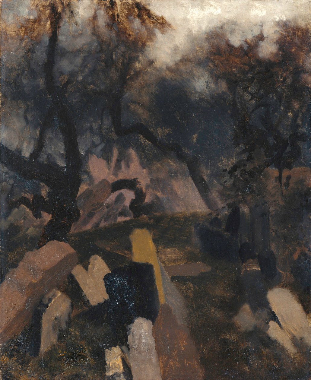 Cementerio judío de Praga de Adolph Menzel