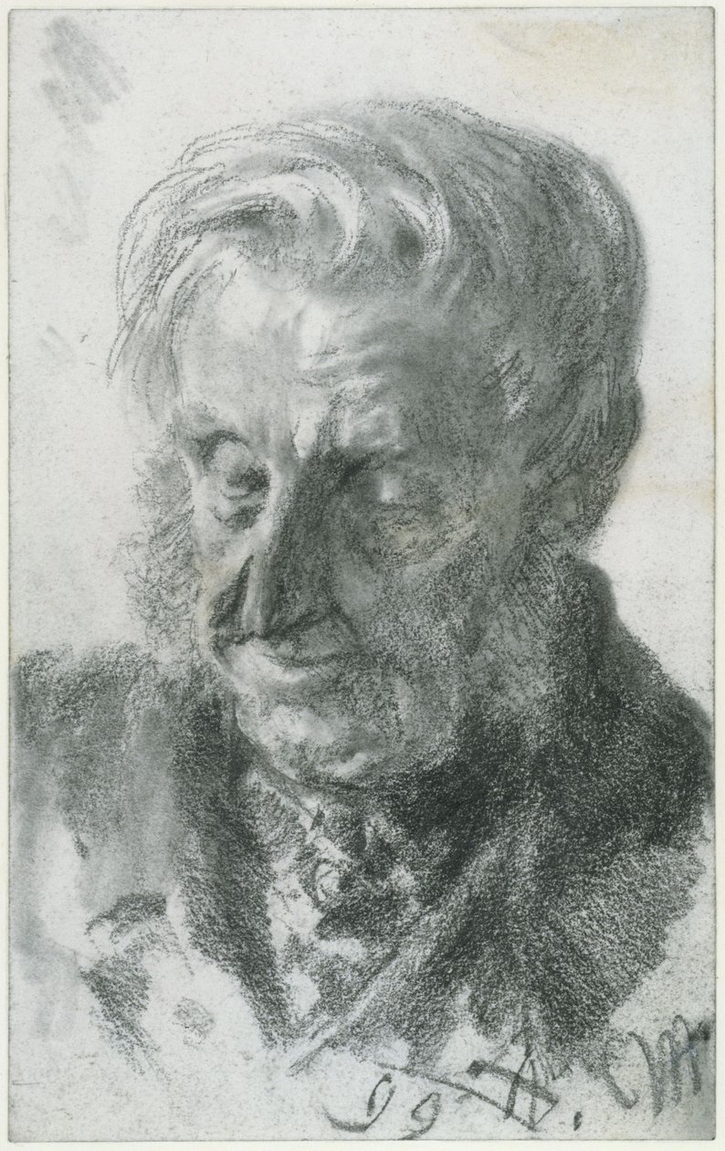 Cabeza de un anciano de Adolph Menzel