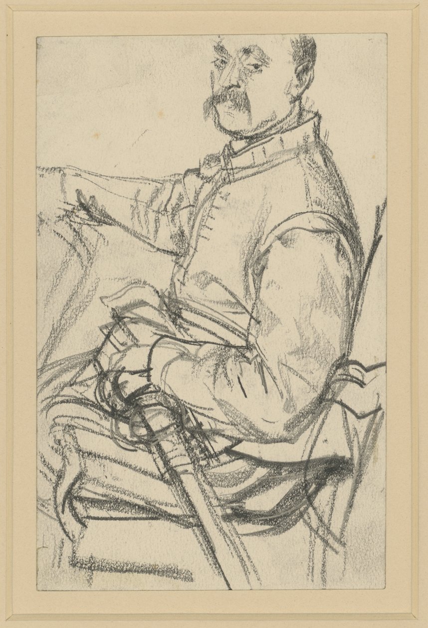Maqueta con el traje de gala del príncipe elector Juan Jorge I de Sajonia, Museo Histórico, Dresde de Adolph Menzel