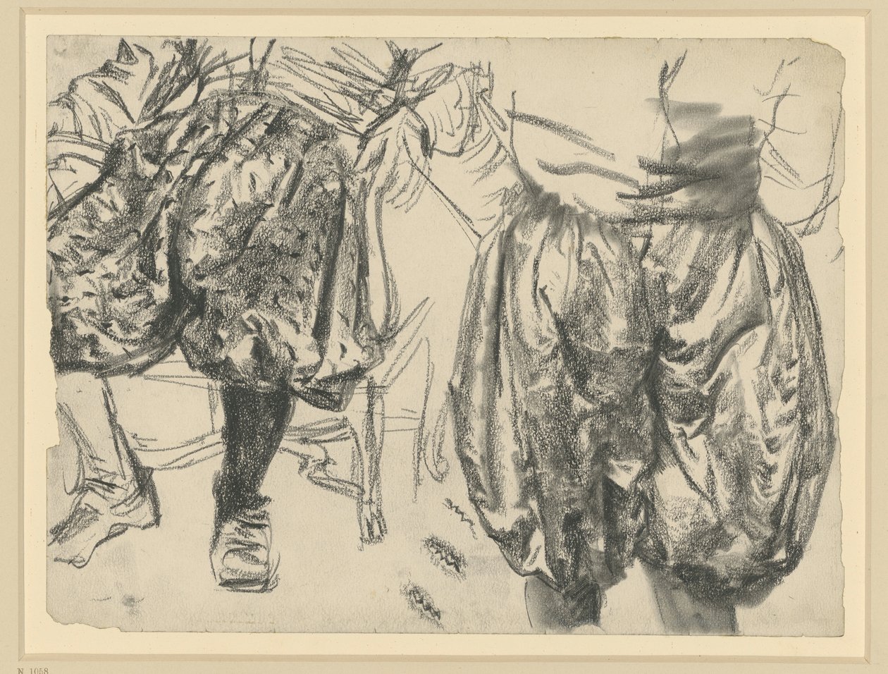 Maqueta con el traje de gala del príncipe elector Juan Jorge I de Sajonia en dos perspectivas, Museo Histórico, Dresde de Adolph Menzel
