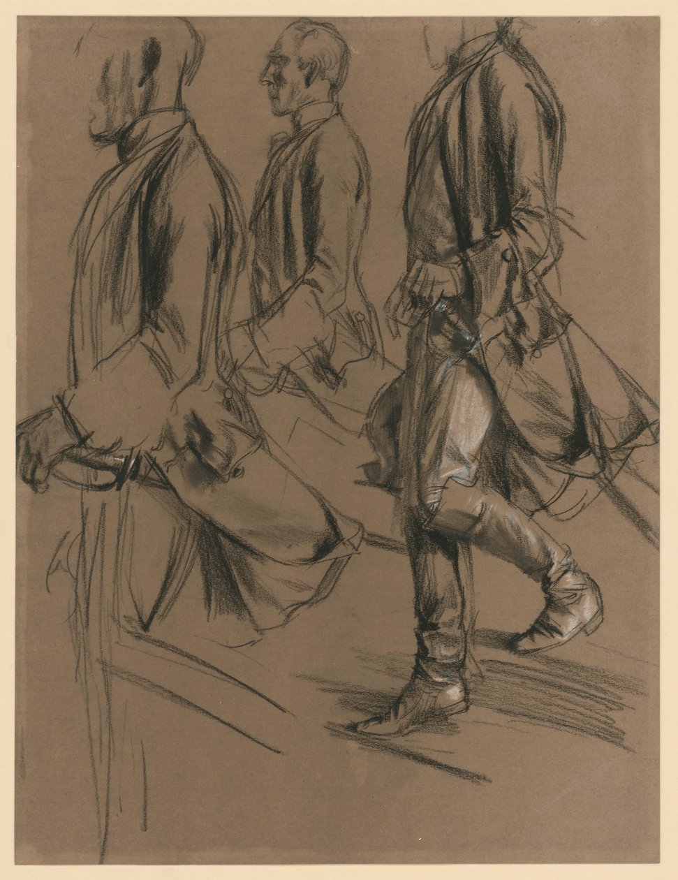Oficial del séquito de Federico II. Estudio de modelo para «El encuentro entre Federico II y José II en Neisse» de Adolph Menzel