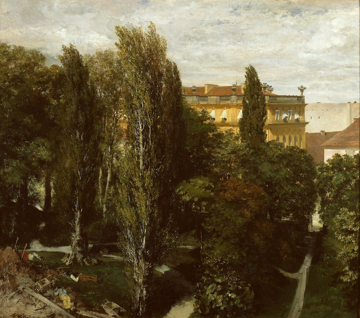 Jardín del palacio del príncipe Alberto de Adolph Menzel
