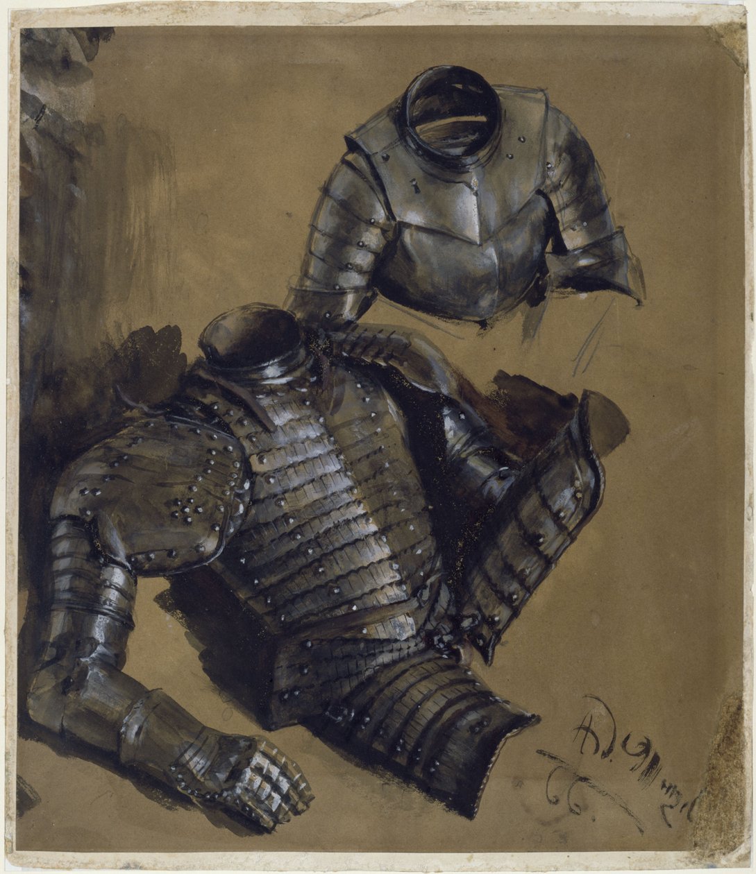 Estudios de armaduras de Adolph Menzel