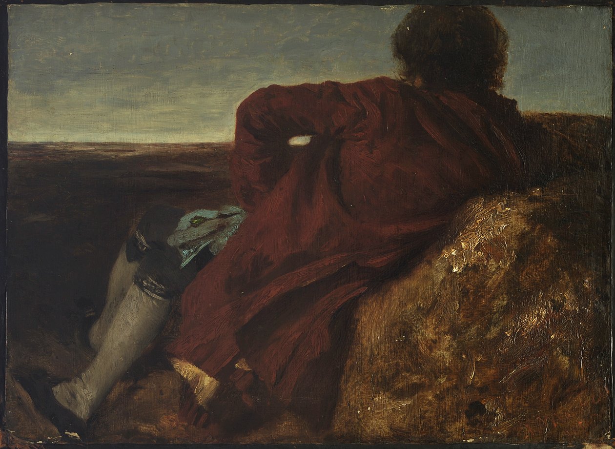 Hombre en reposo de Adolph Menzel