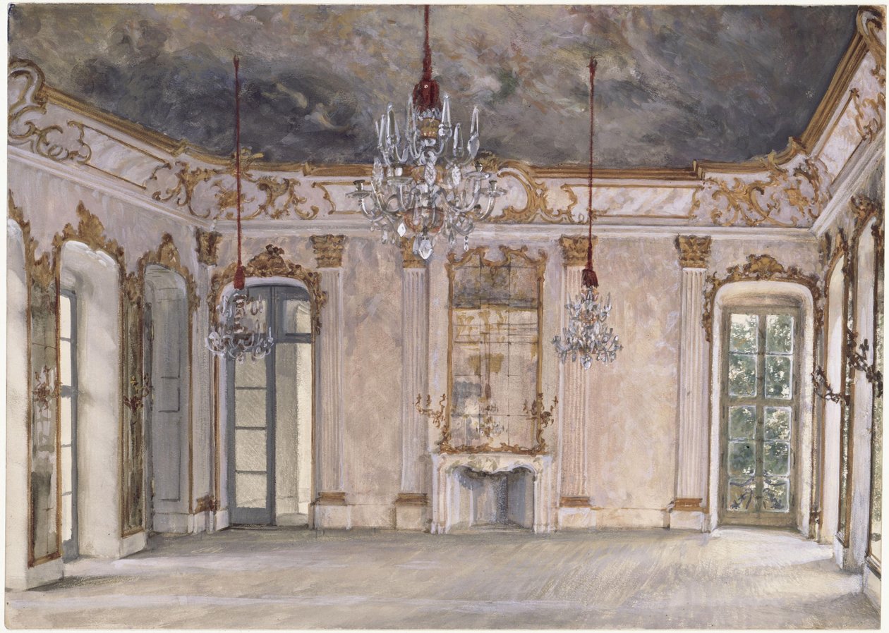 Sala del castillo de Rheinsberg de Adolph Menzel