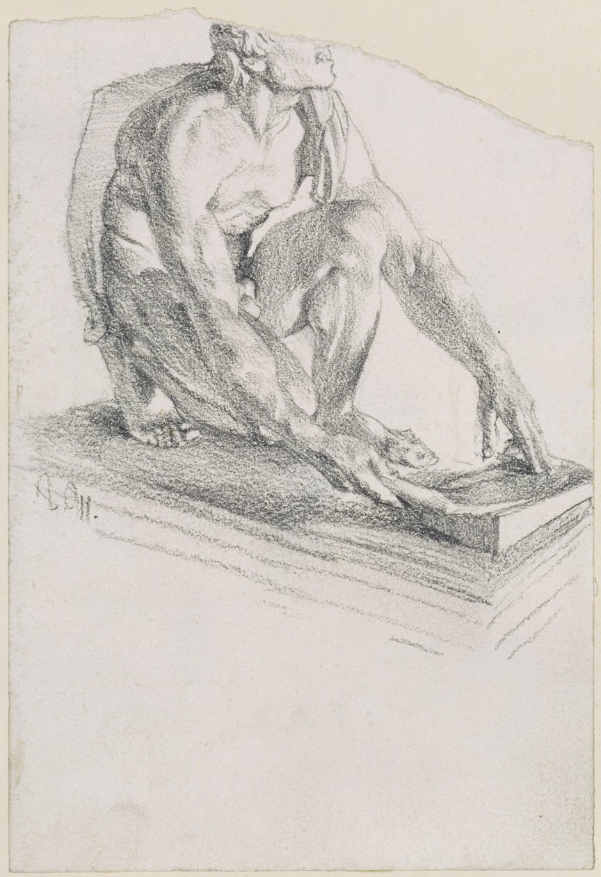«El segador afilando su hoz» (reproducción del original de la Galería de los Uffizi de Florencia) de Adolph Menzel