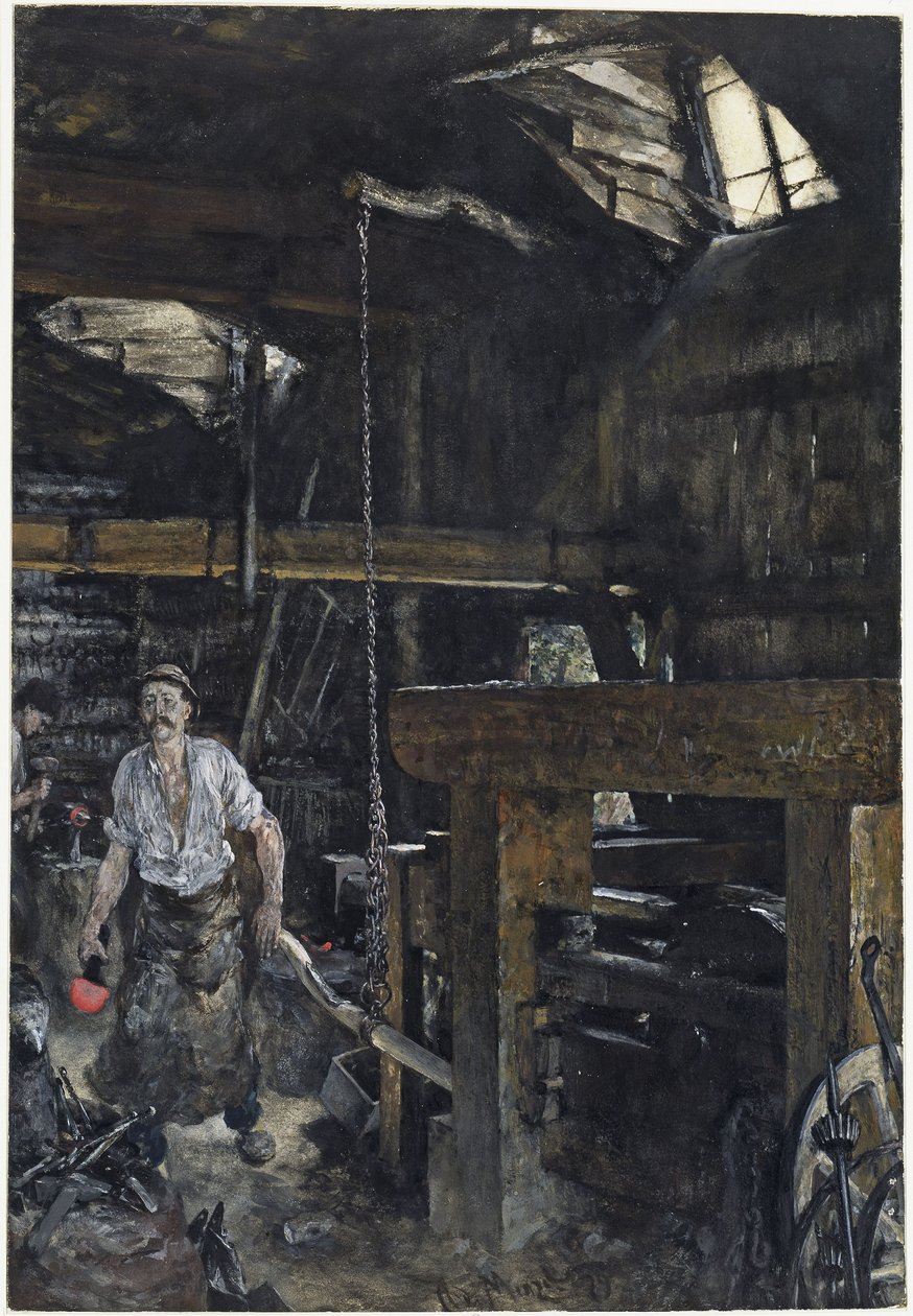 Herrería en Gastein de Adolph Menzel