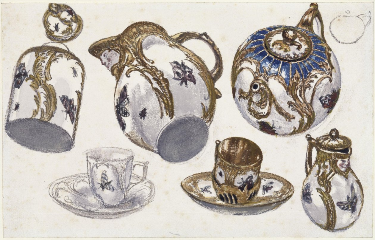 Servicio de mesa de la época de Federico II de Adolph Menzel