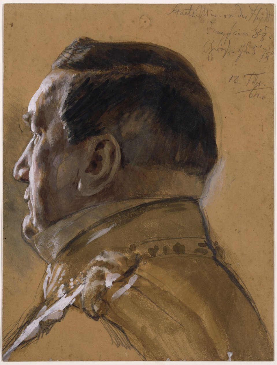 Ministro de Estado von der Heydt. Estudio para el cuadro «Coronación de Guillermo I en Königsberg» de Adolph Menzel