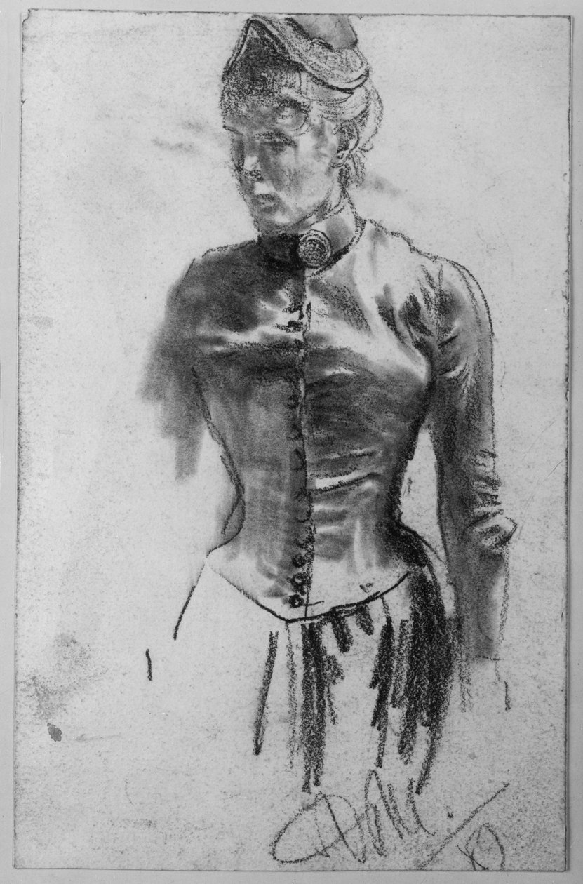 Mujer de pie de Adolph Menzel