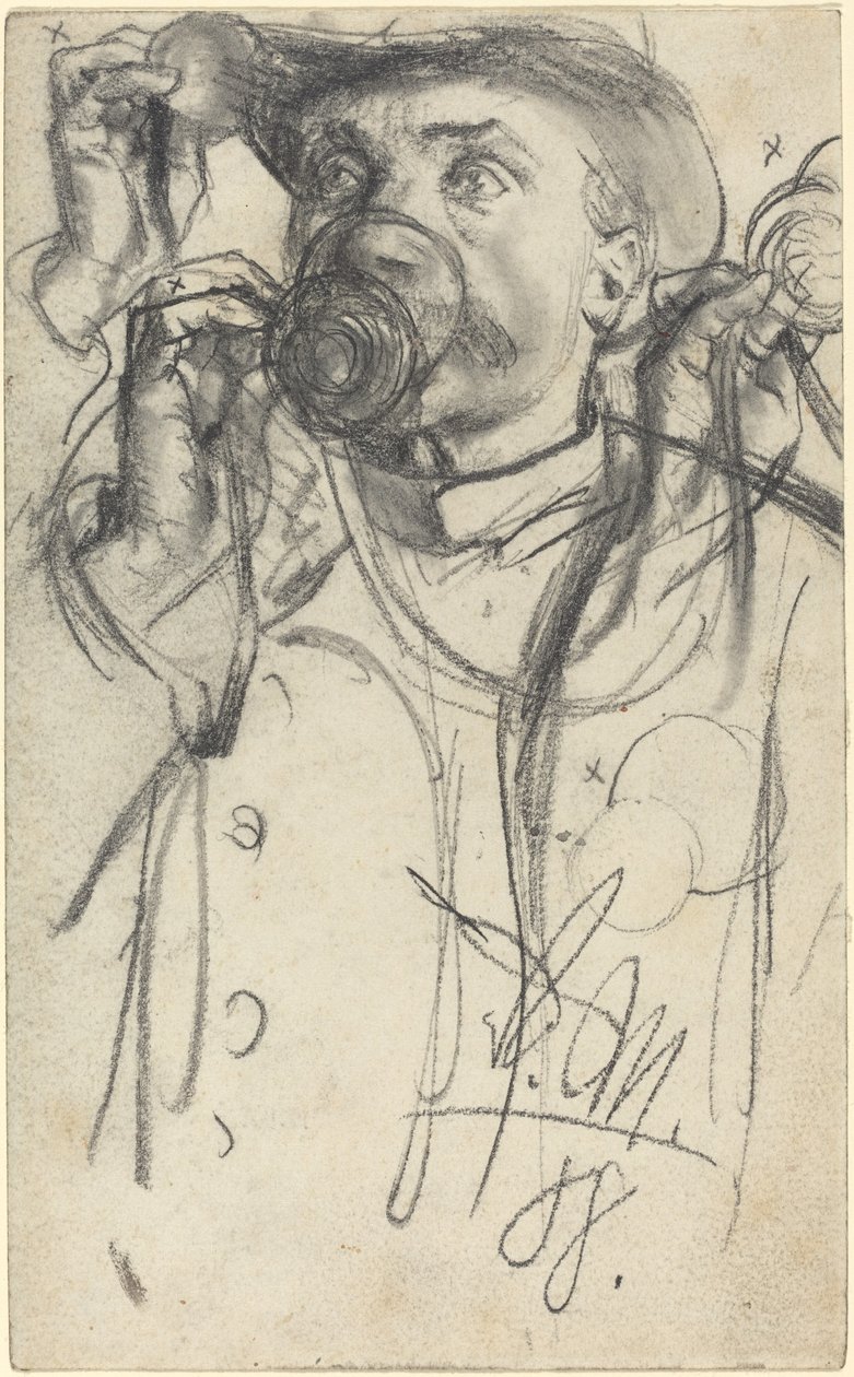 Estudios de un hombre bebiendo de Adolph Menzel