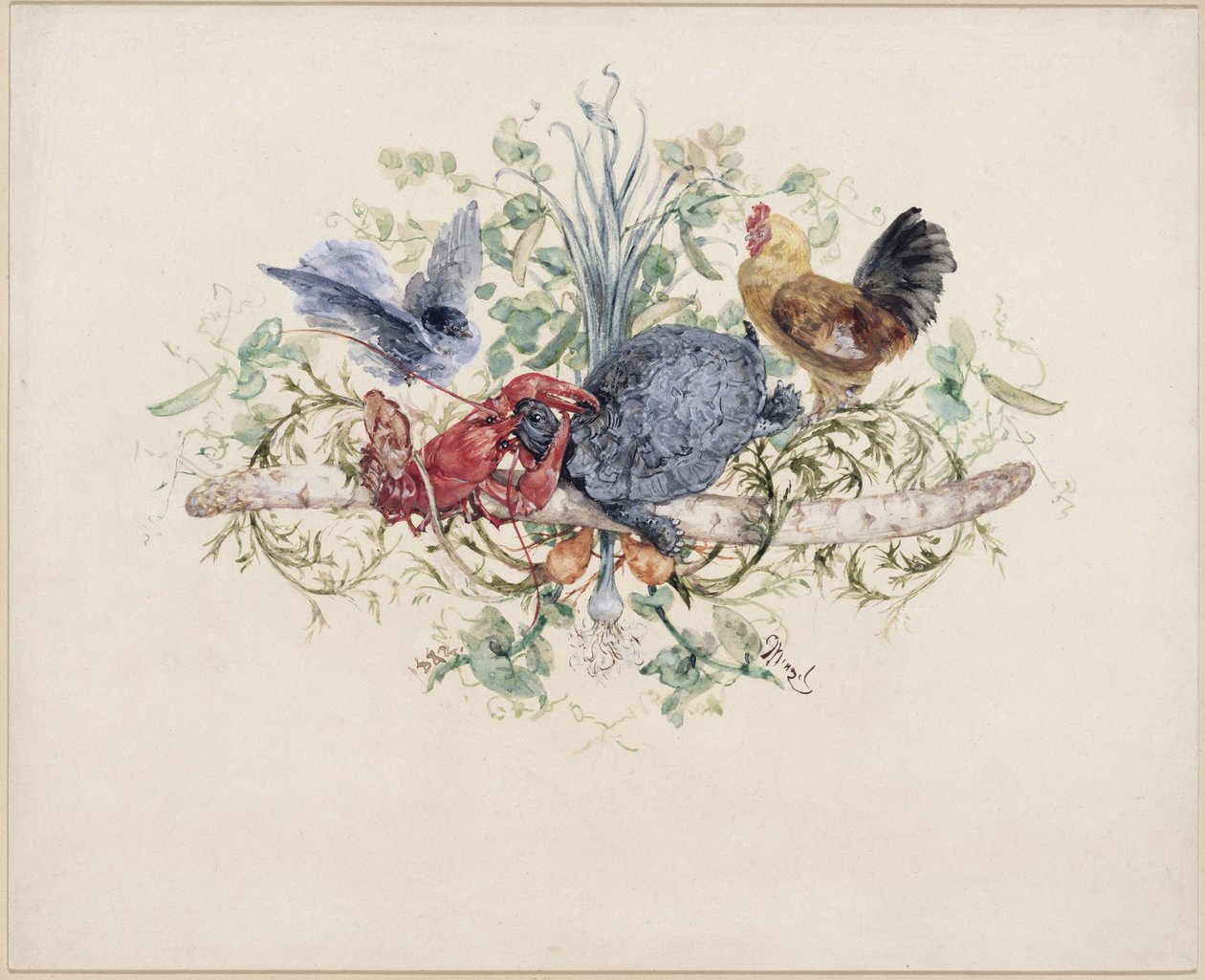 Vajilla: platillo de la sopera de Adolph Menzel