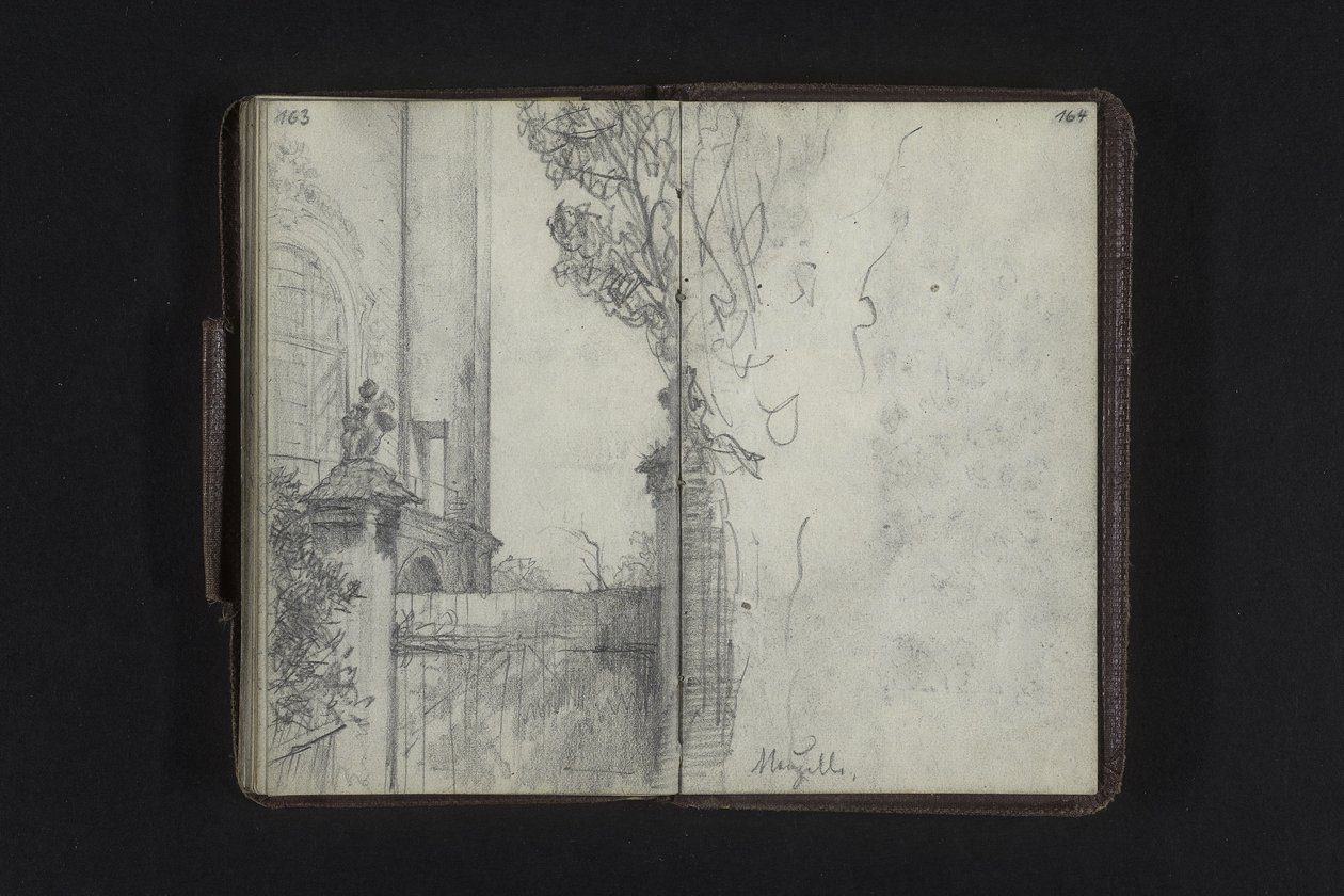 Puerta junto a la iglesia del monasterio de Neuzelle de Adolph Menzel