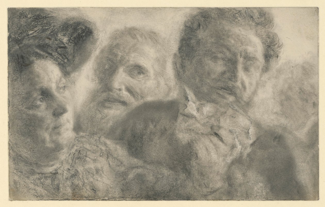 Cuatro cabezas de Adolph Menzel