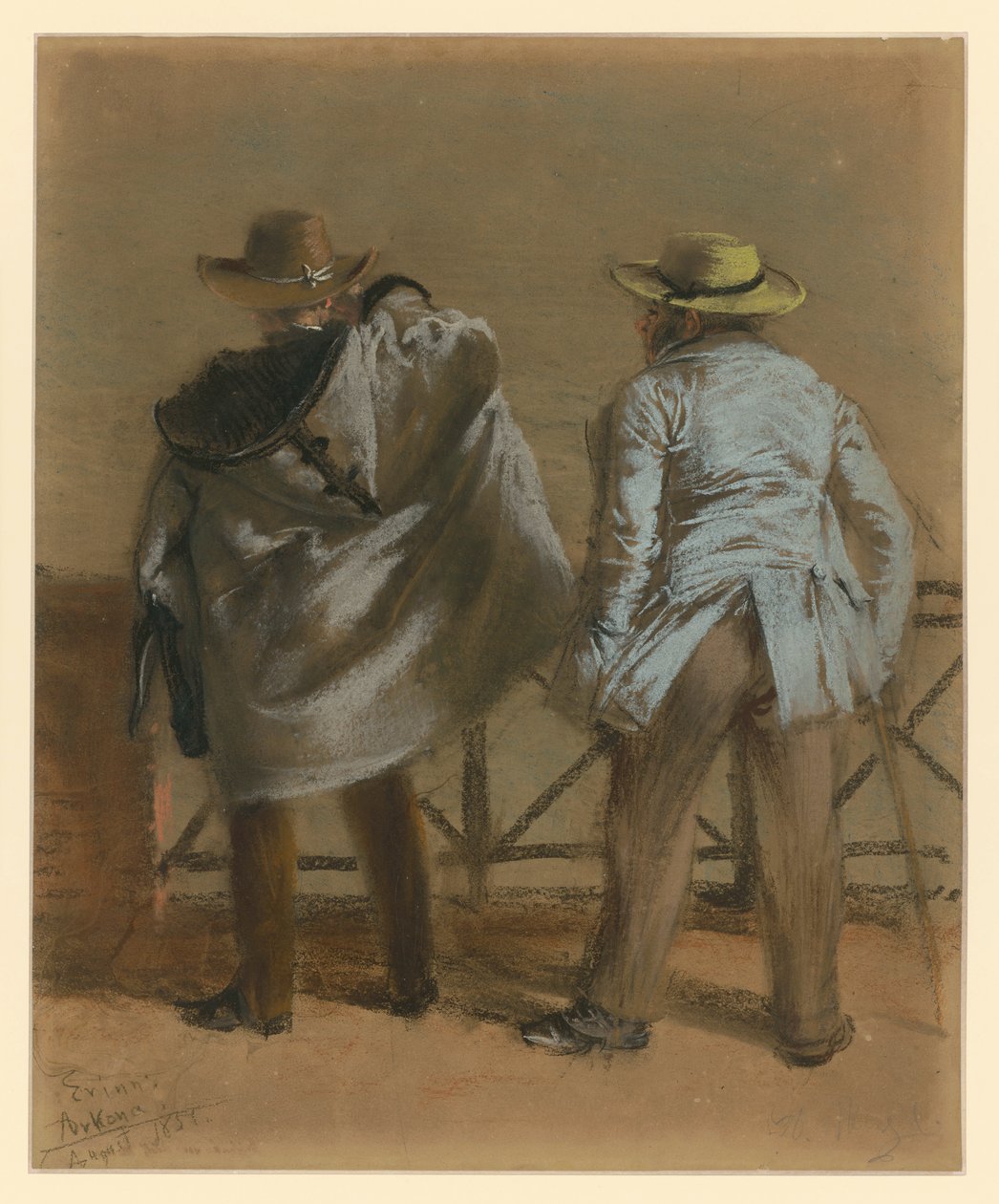 Dos bañistas junto al mar de Adolph Menzel