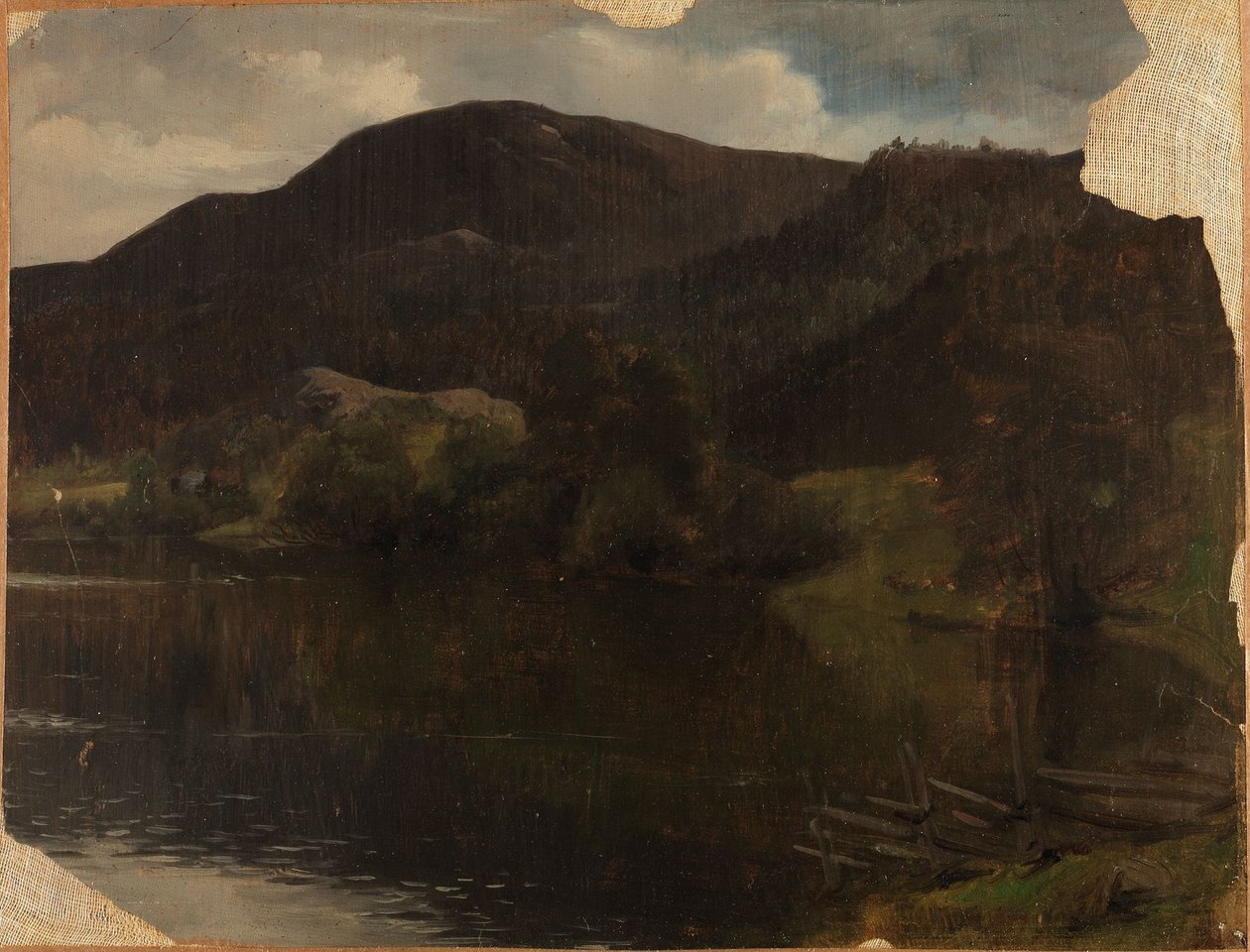Un lago de Adolph Tidemand