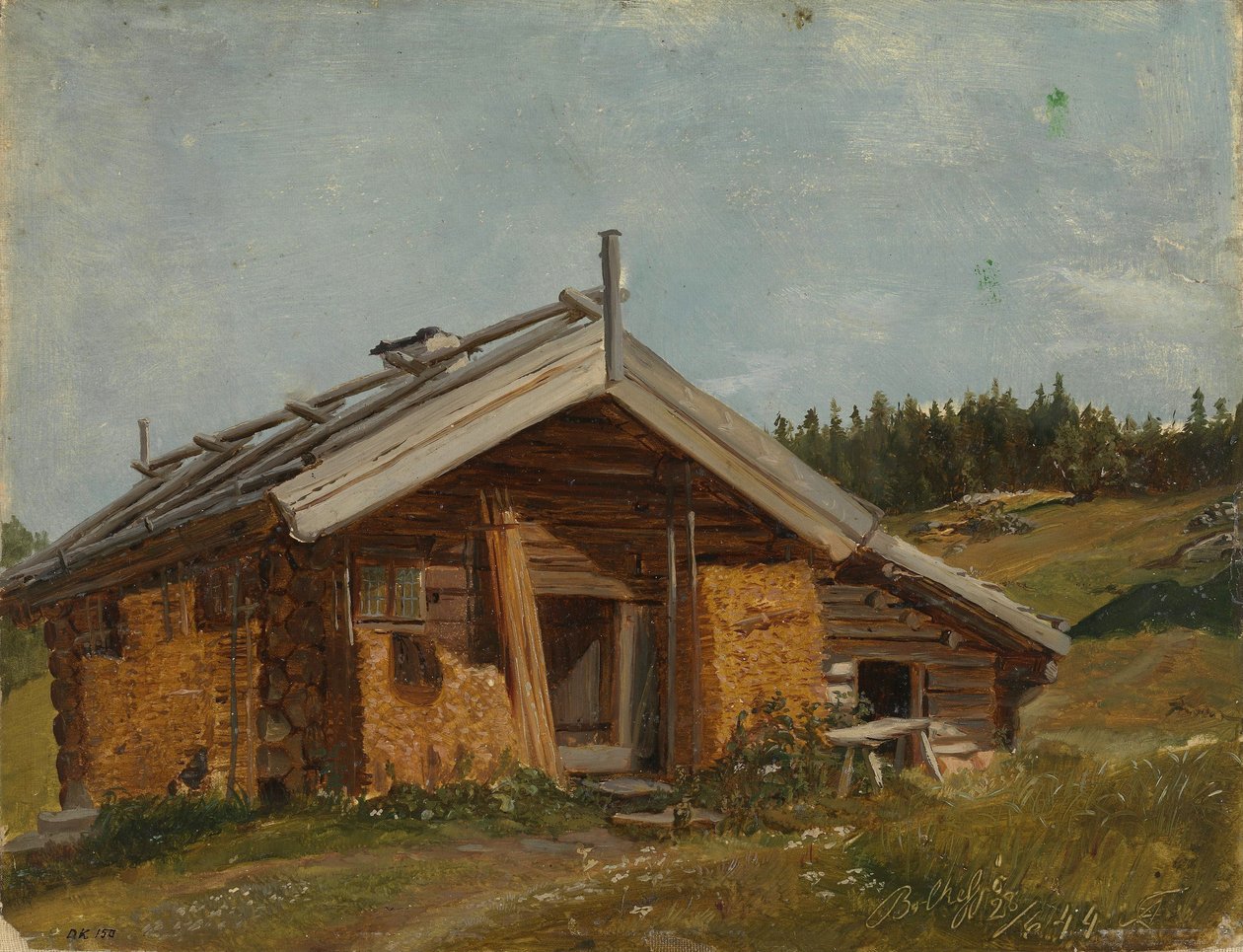 Casa rural en Bolkesjø de Adolph Tidemand