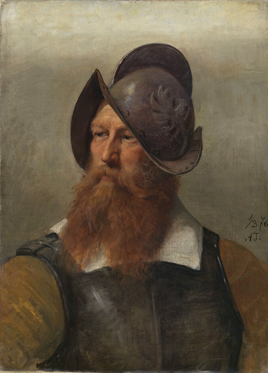 Estudio de figura para «Cristián IV fundando Christiania» de Adolph Tidemand